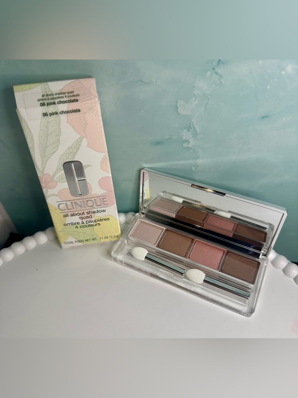Clinique All About Shadow Quad - Pink Chocolate Neutral & Rose Tones